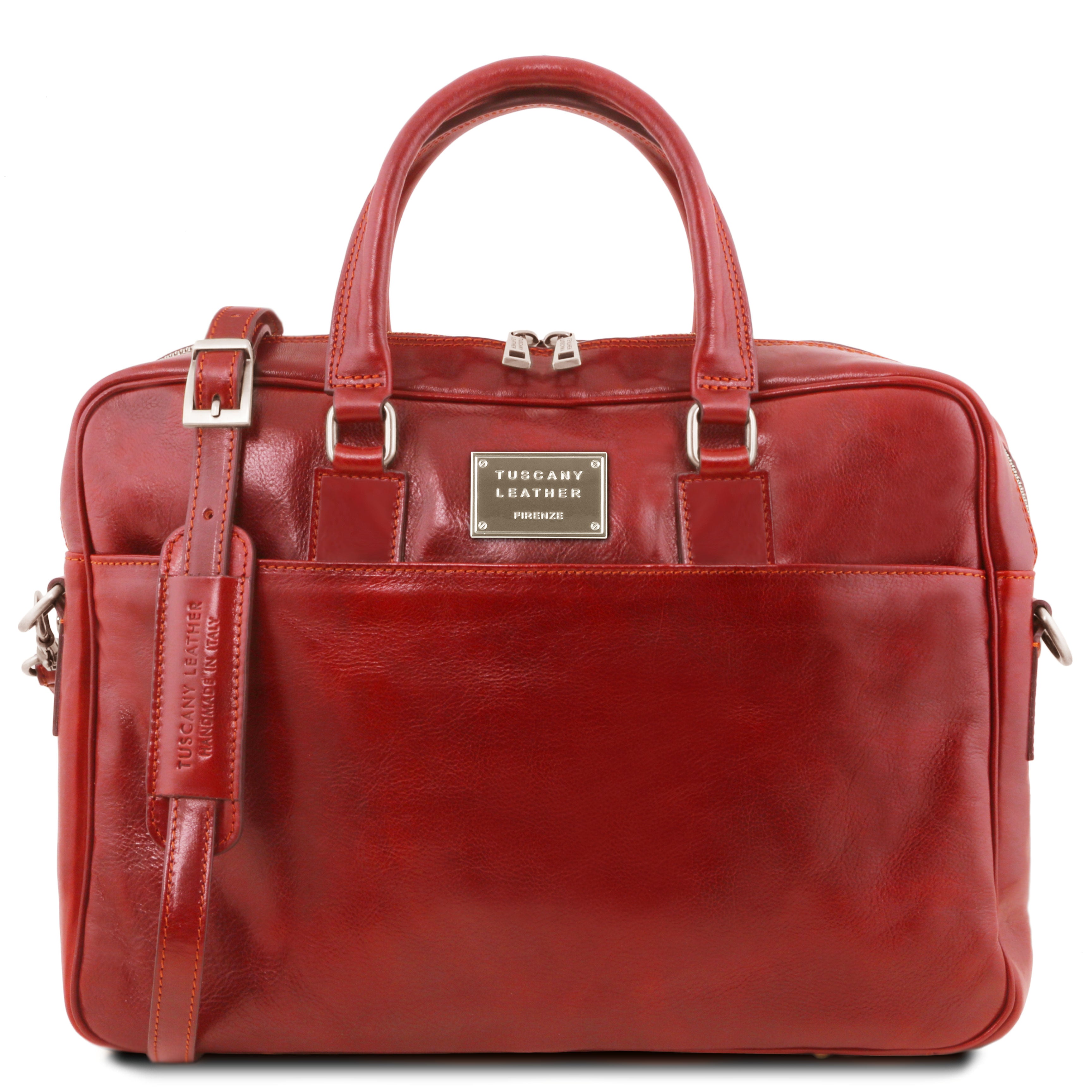 Tuscany Leather laptoptas leer Urbino rood