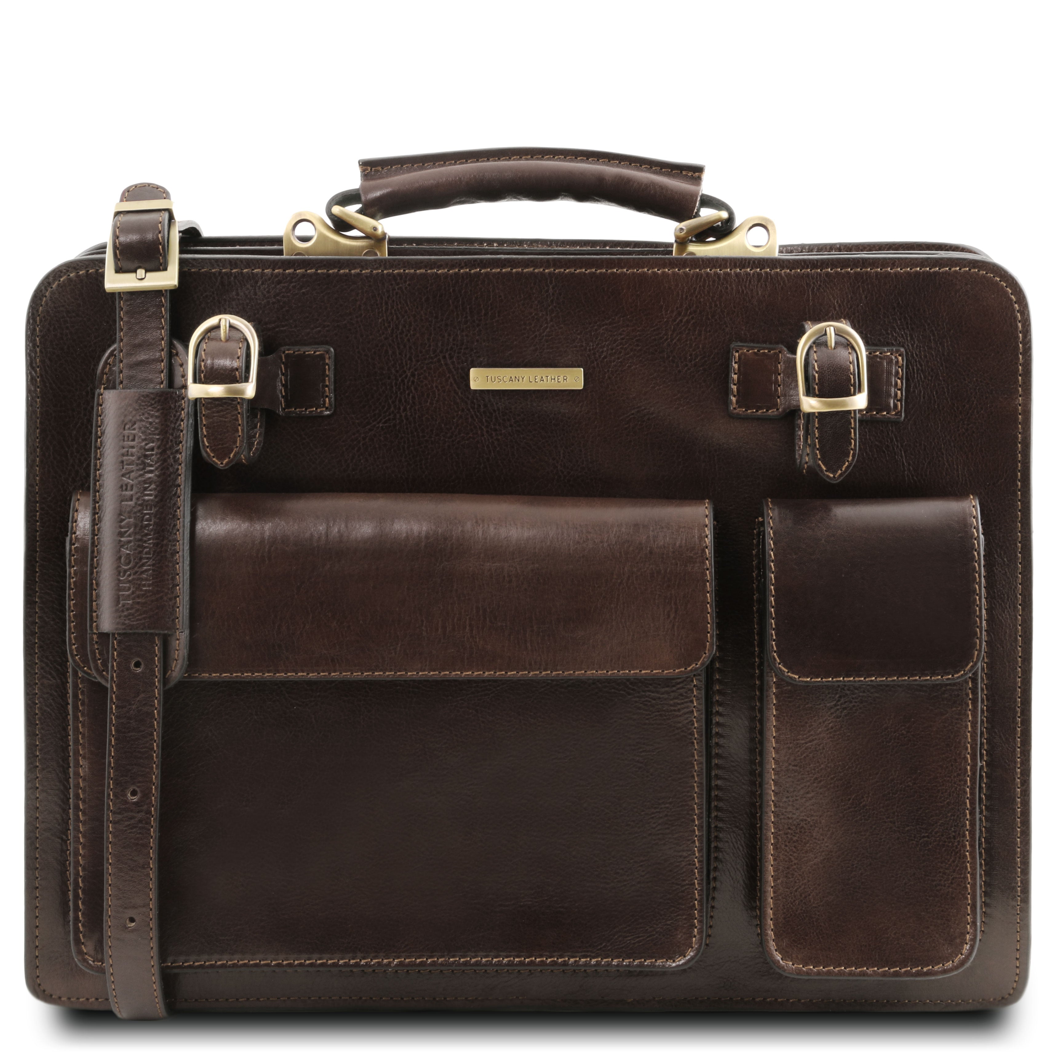 Tuscany Leather Aktetas leer Venezia TL141268 donkerbruin