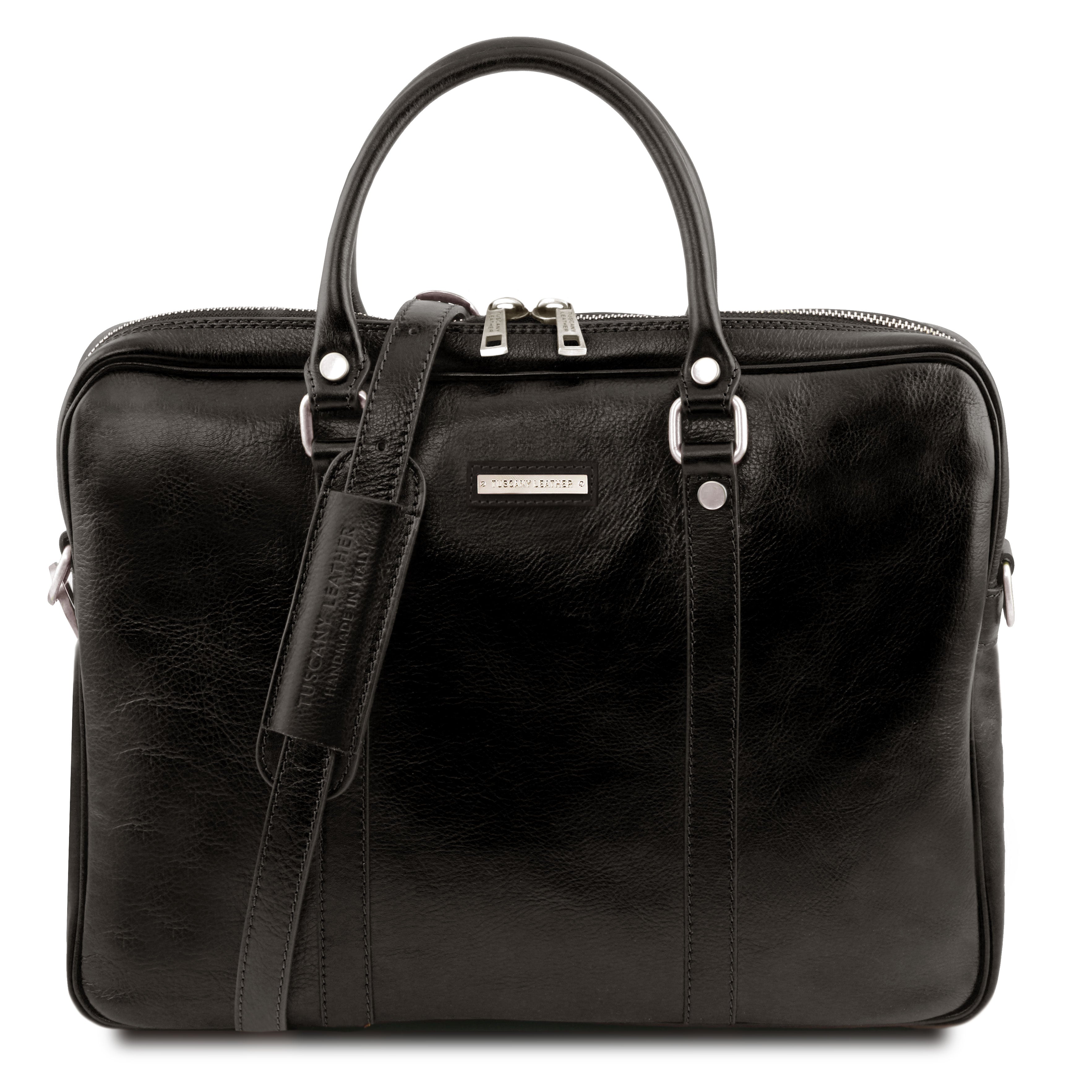 Tuscany Leather laptoptas Prato zwart