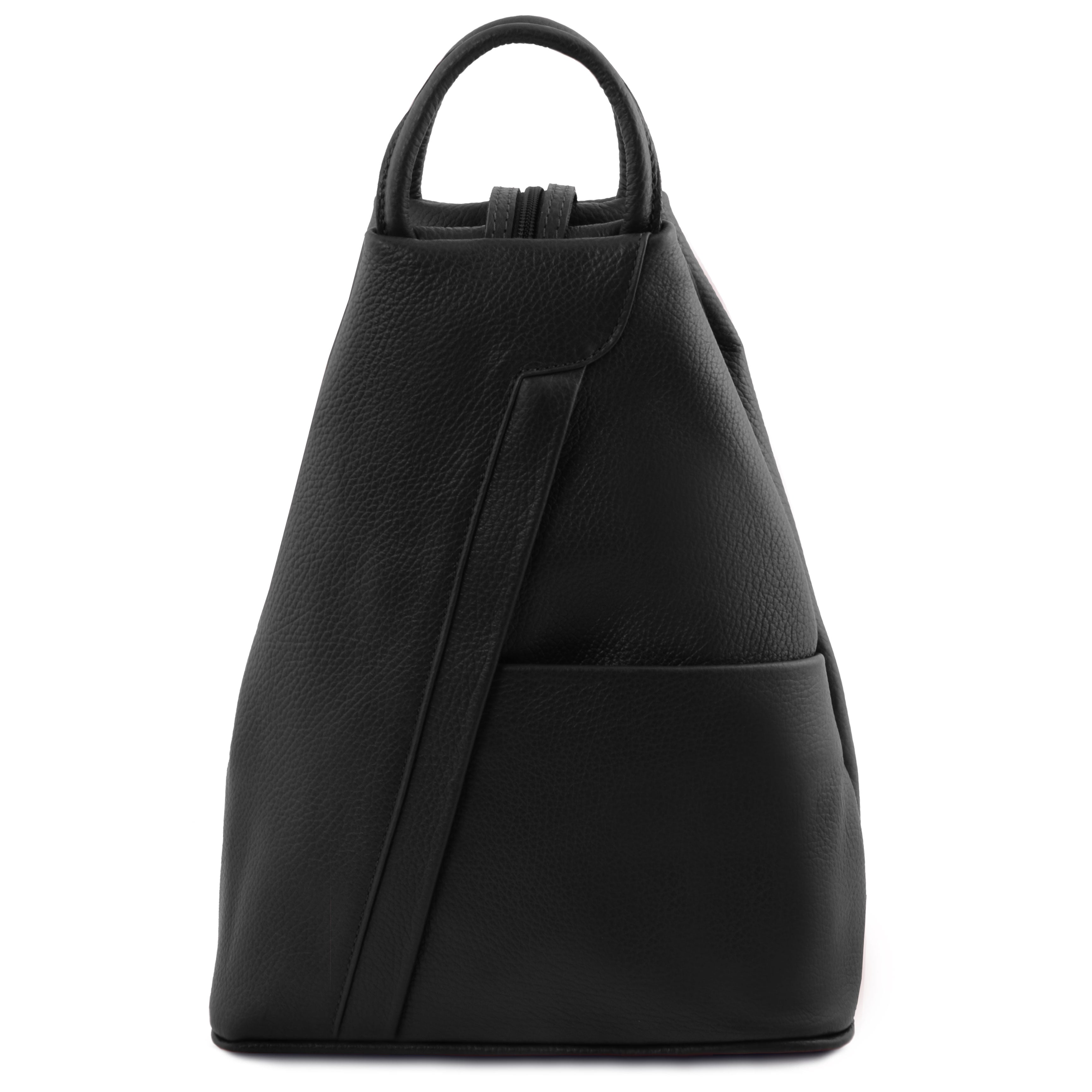Tuscany Leather rugtas Shanghai zwart