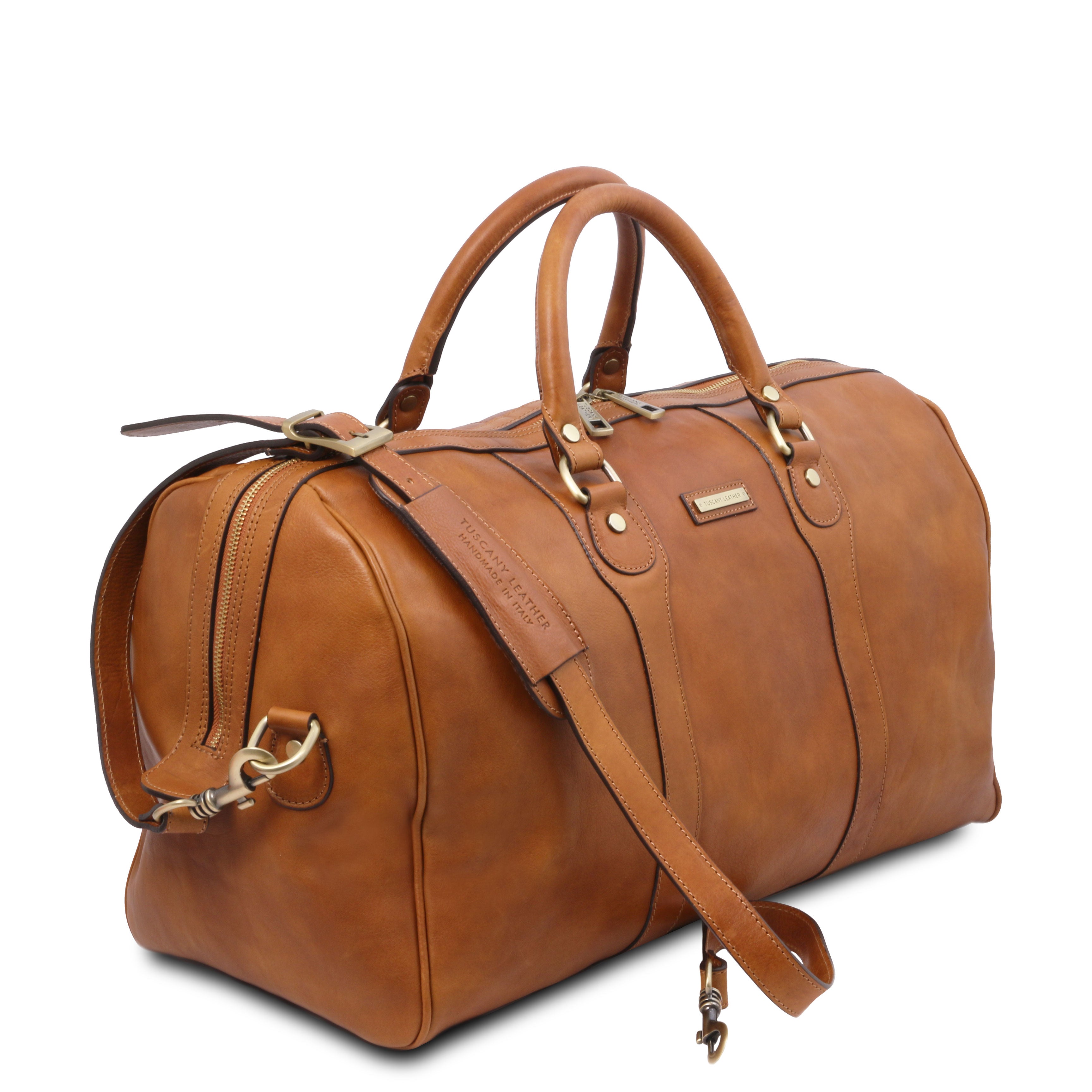 Tuscany Leather reistas Oslo cognac zijkant