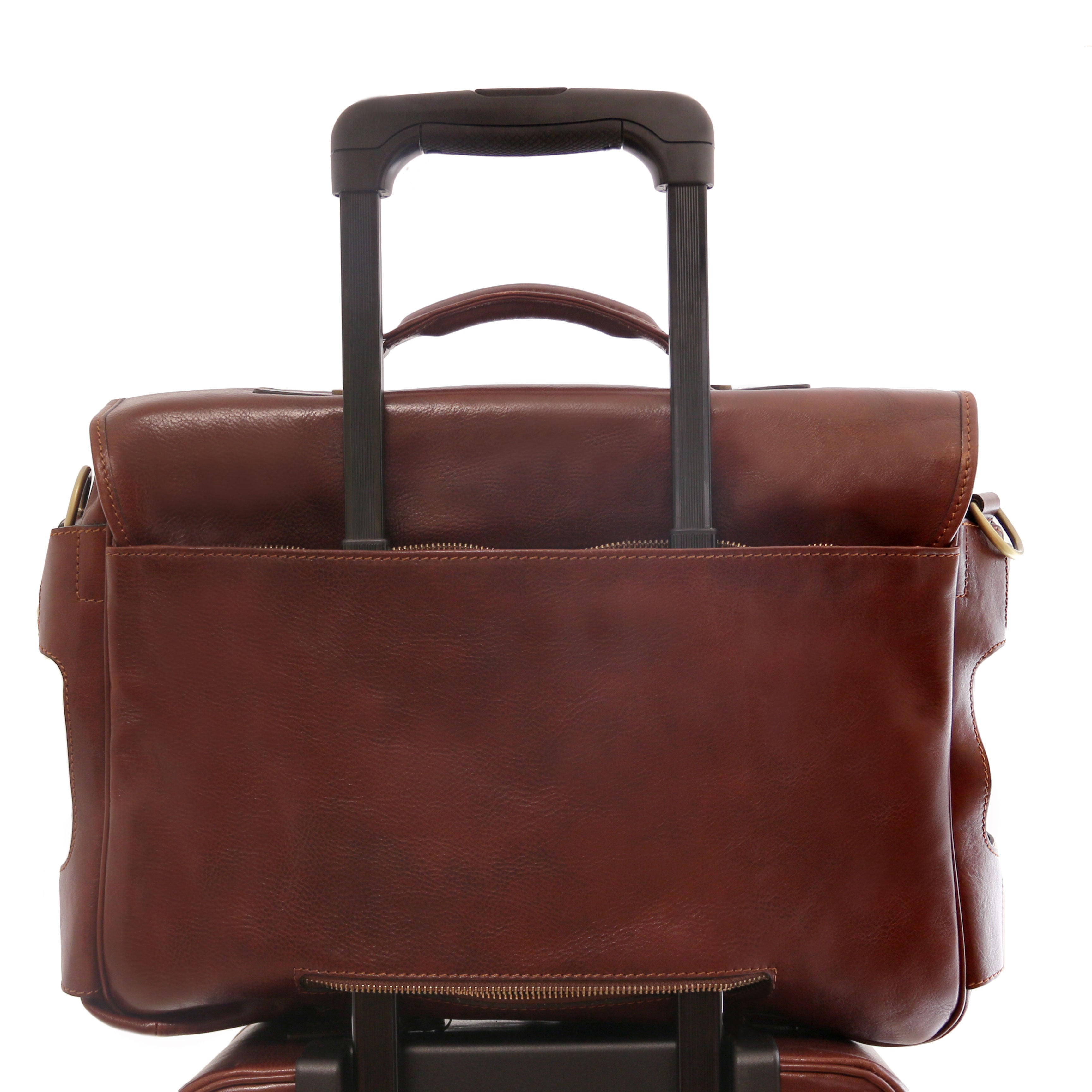 Tuscany Leather aktetas Ventimiglia bruin trolley