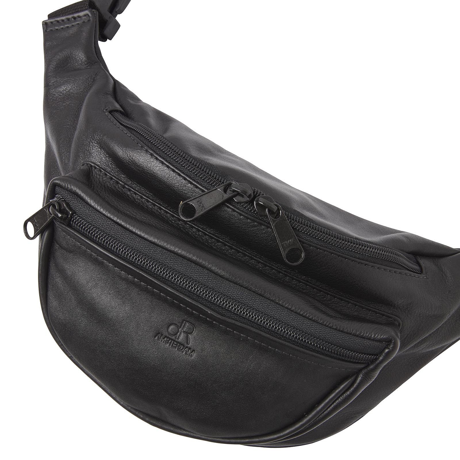 dR Amsterdam heuptas leer Toronto zwart voorvak