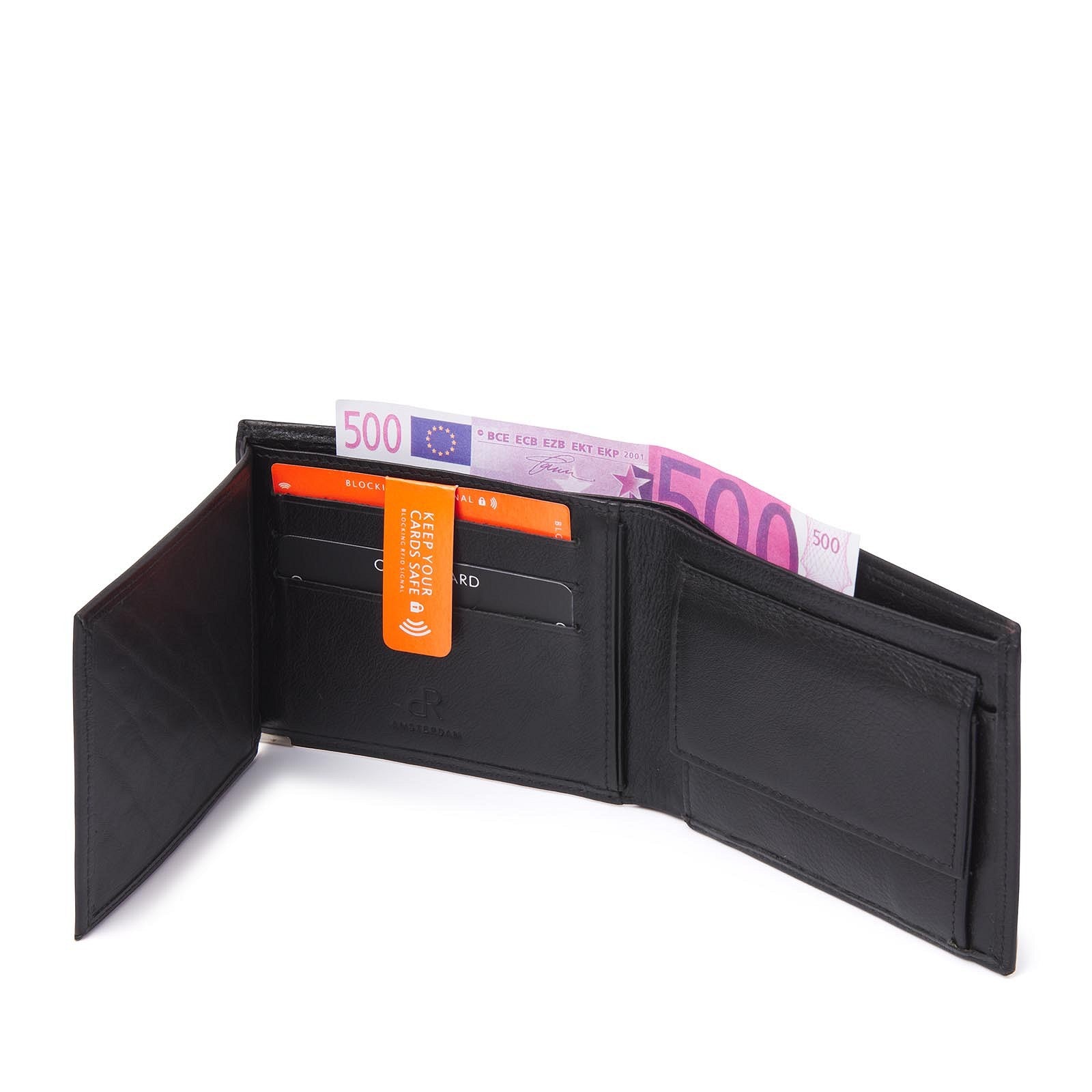 dR Amsterdam portemonnee leer Toronto 15533 zwart binnenvakken