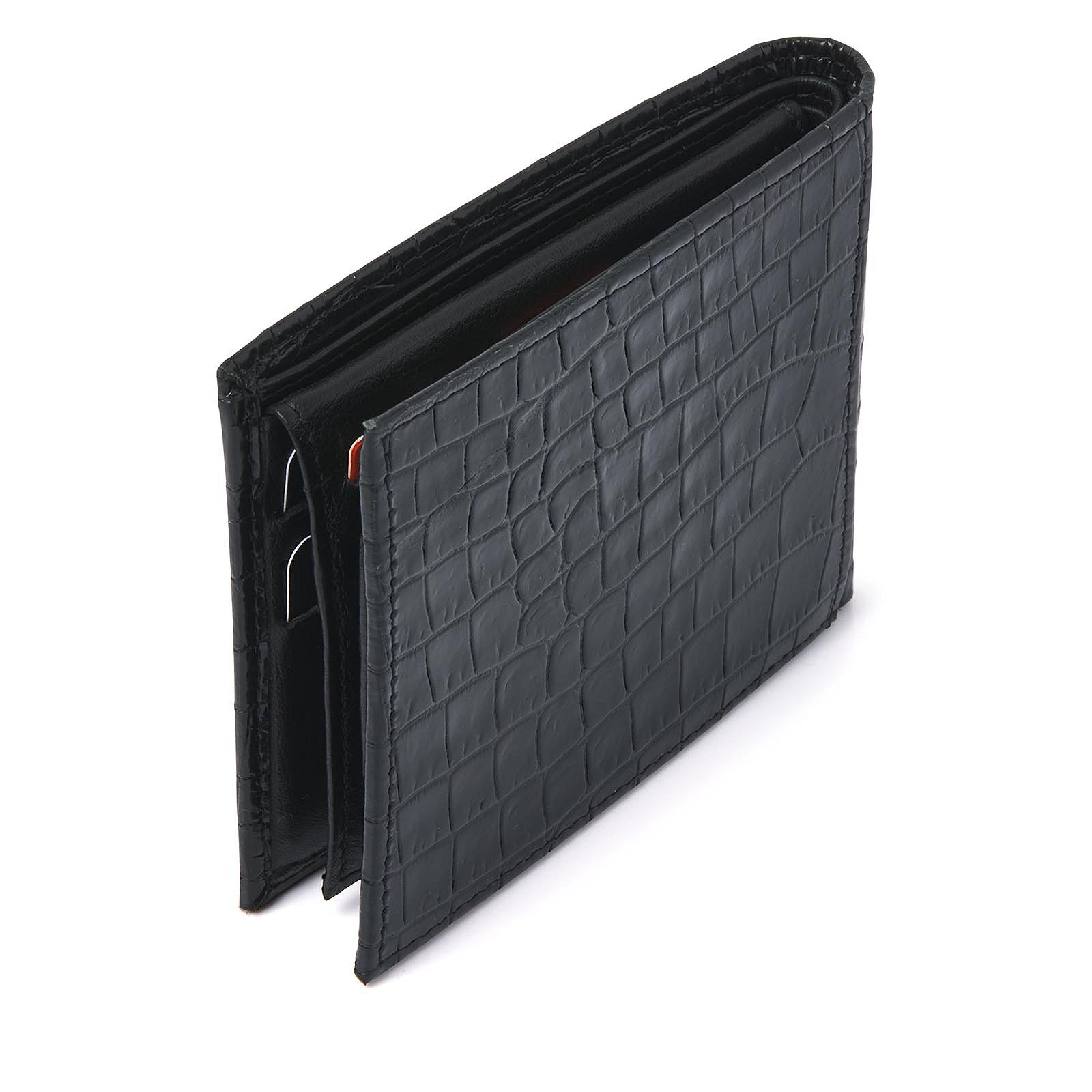 dR Amsterdam portemonnee leer Croco 25524 zwart achterkant