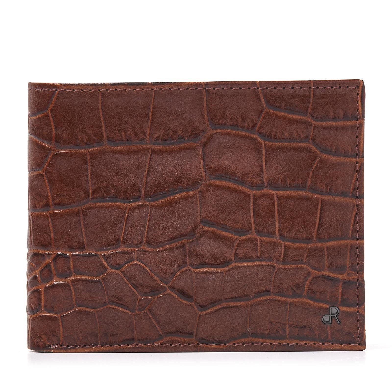 dR Amsterdam portemonnee leer Croco 25559 bruin