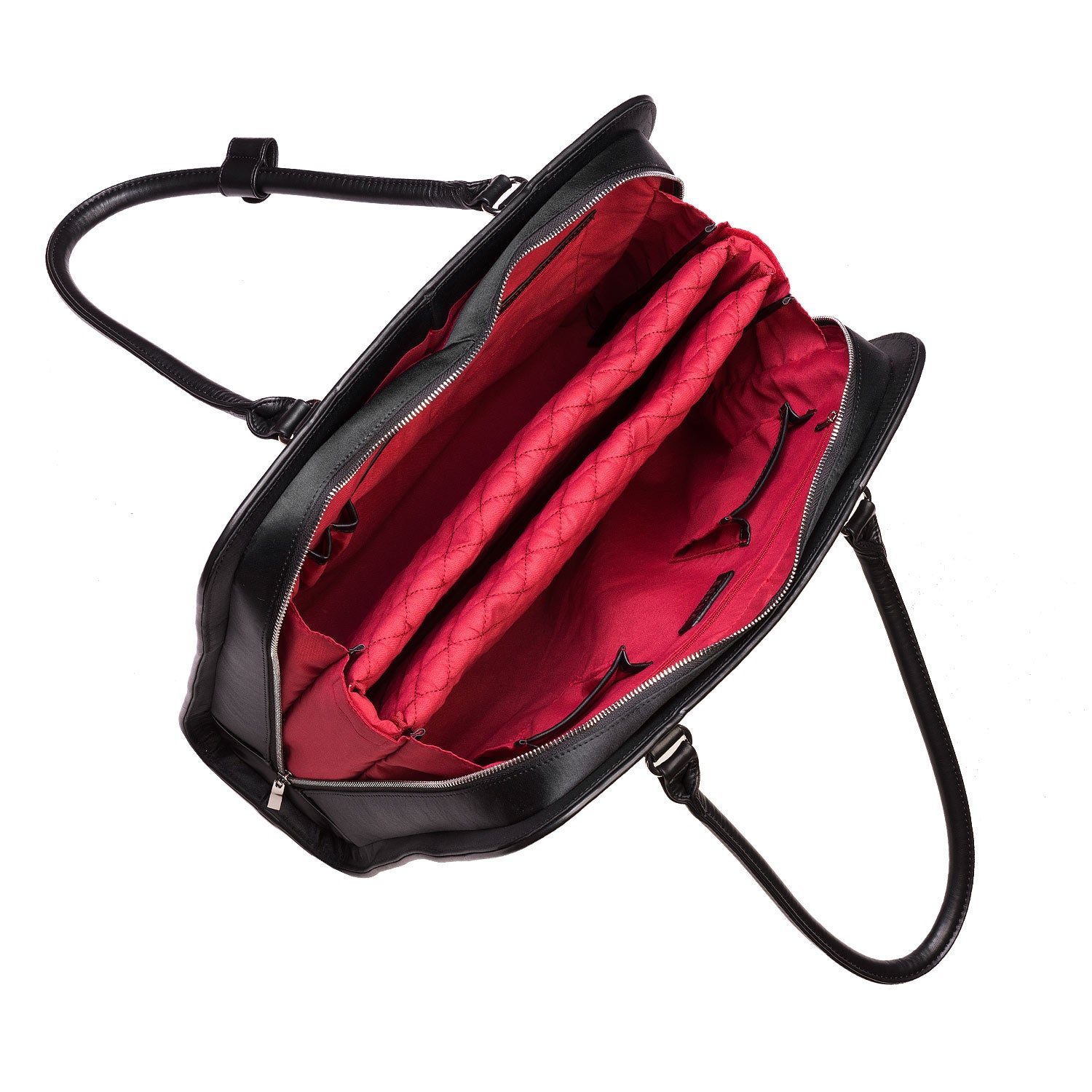 Socha zwarte diamond 15.6 inch werktas voor dames binnenkant tas