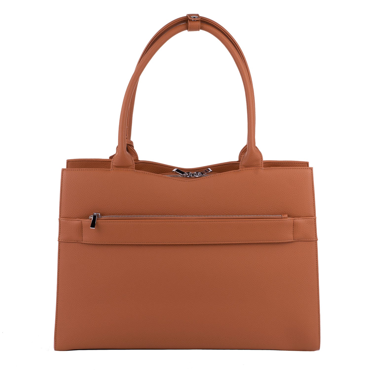 Socha Straight Line Cognac 15.6 inch werktas voor dames achterkant tas