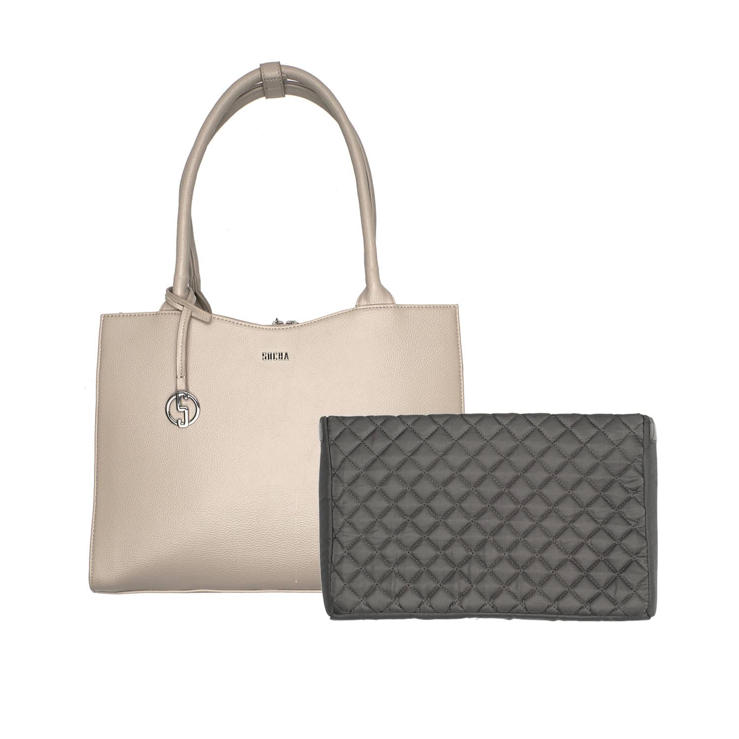 Socha laptoptas Midi 14 beige tas met sleeve