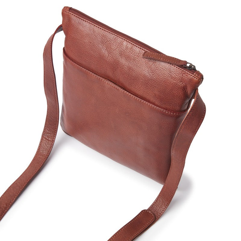 dR Amsterdam schoudertas / crossbody tas bruin achterkant