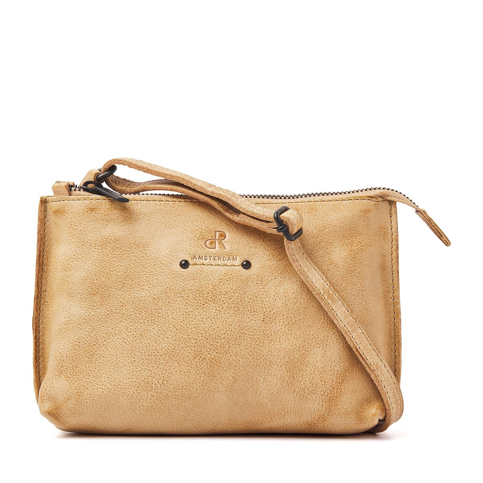 dR Amsterdam crossbody tas leer Tampa beige