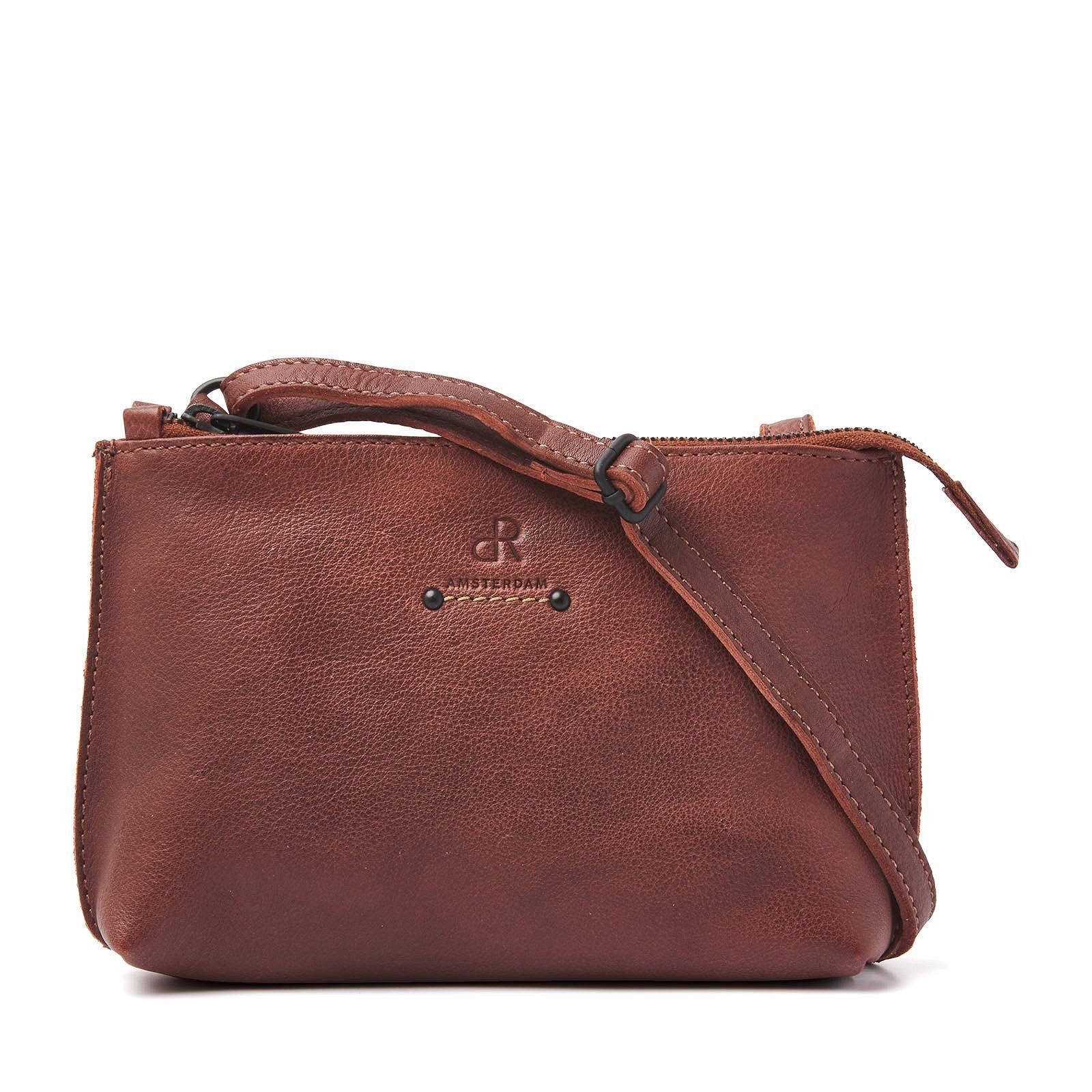 dR Amsterdam crossbody tas leer Tampa bruin