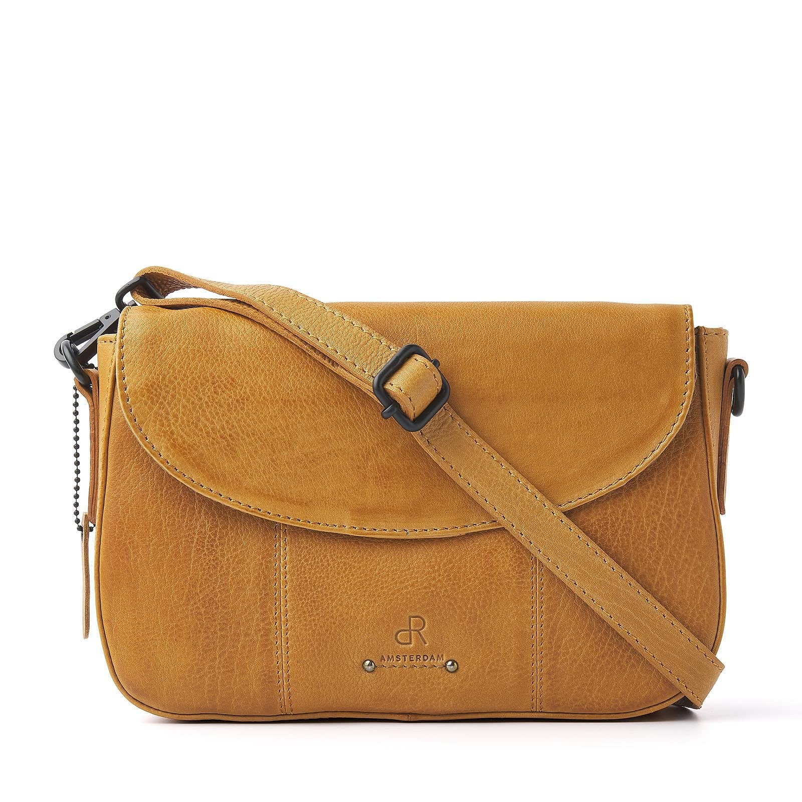 dR Amsterdam schoudertas leer Tampa 933656 geel