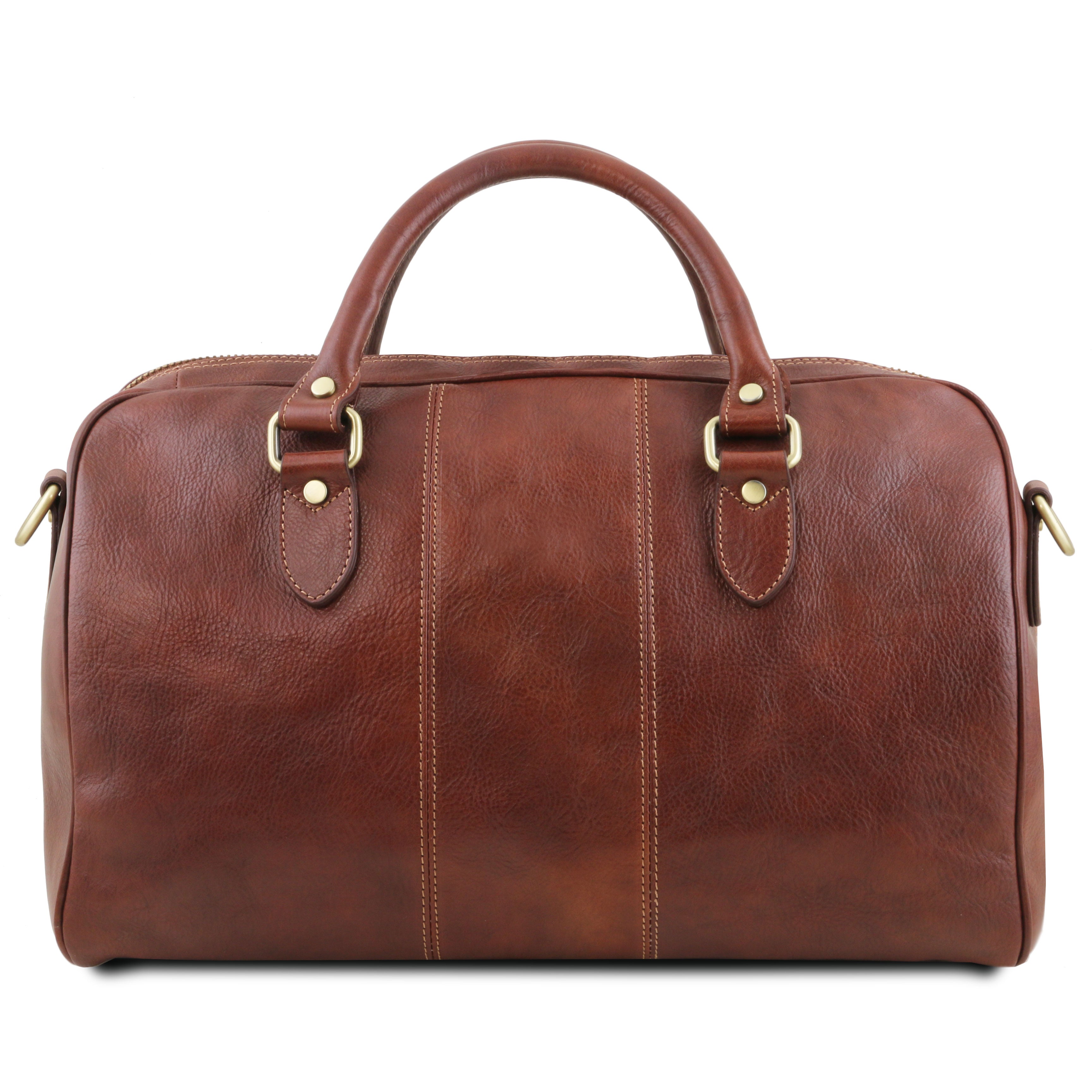 Tuscany Leather reistas Lisbona klein formaat bruin achterkant