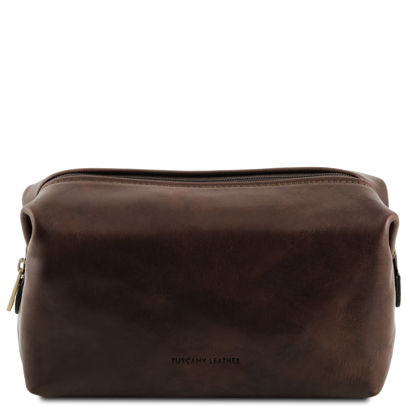 Tuscany Leather toilettas leer SMARTY Large TL141219 donkerbruin