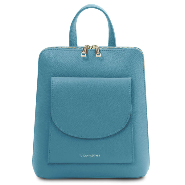 Tuscany Leather leren rugtas TL Bag voor dames 142092 blauw