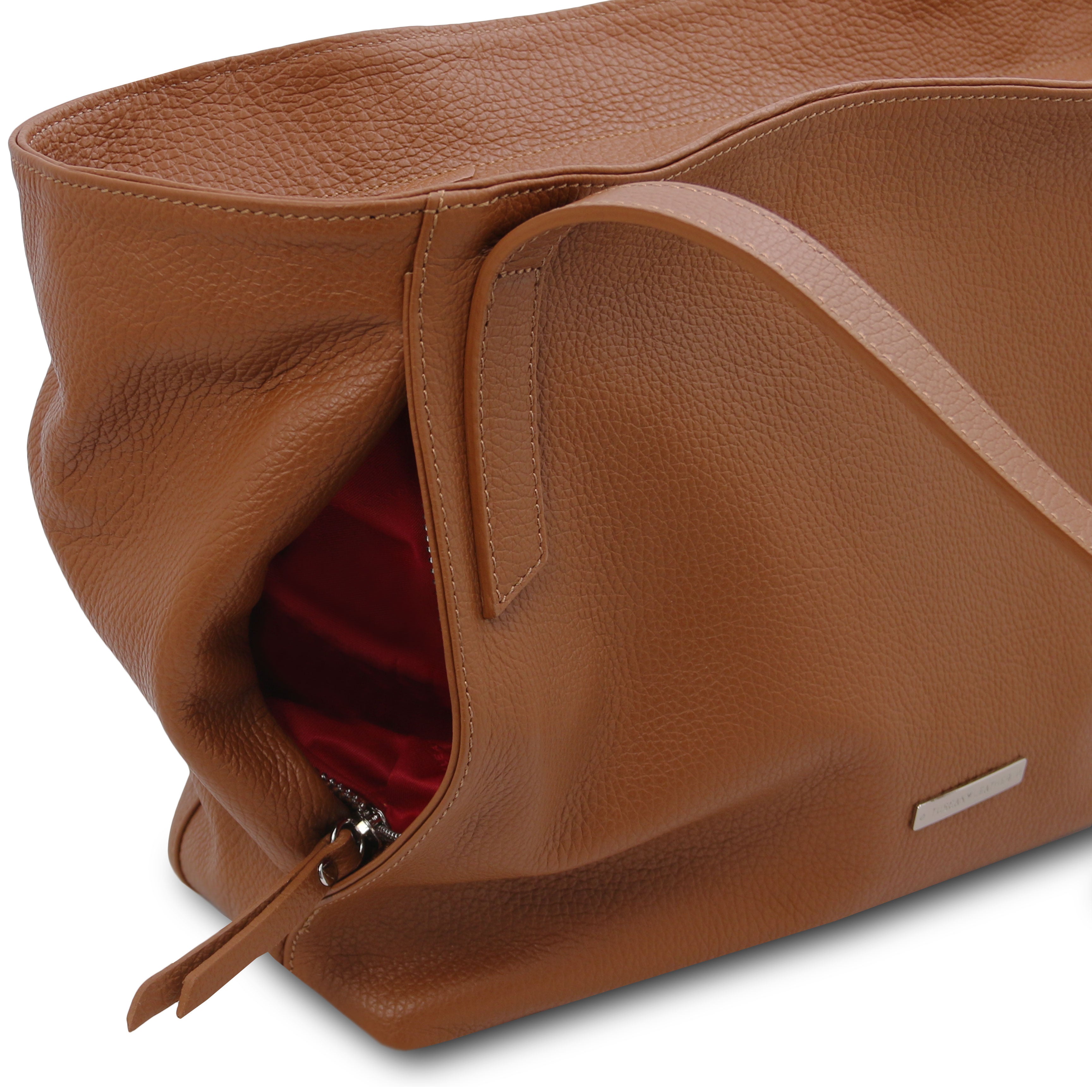 Tuscany Leather shopper leer TL BAG TL142230 cognac buitenvak