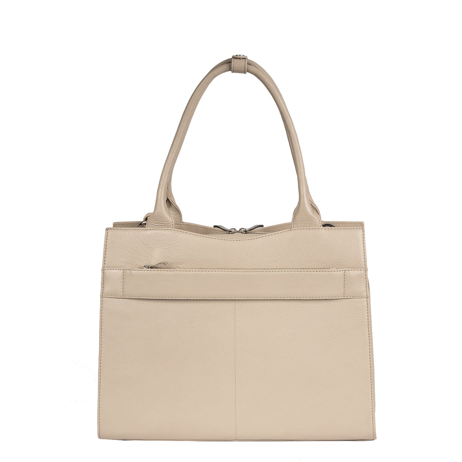 Socha laptoptas leer Diamond Vanilla 14 SO-D34 beige achterkant
