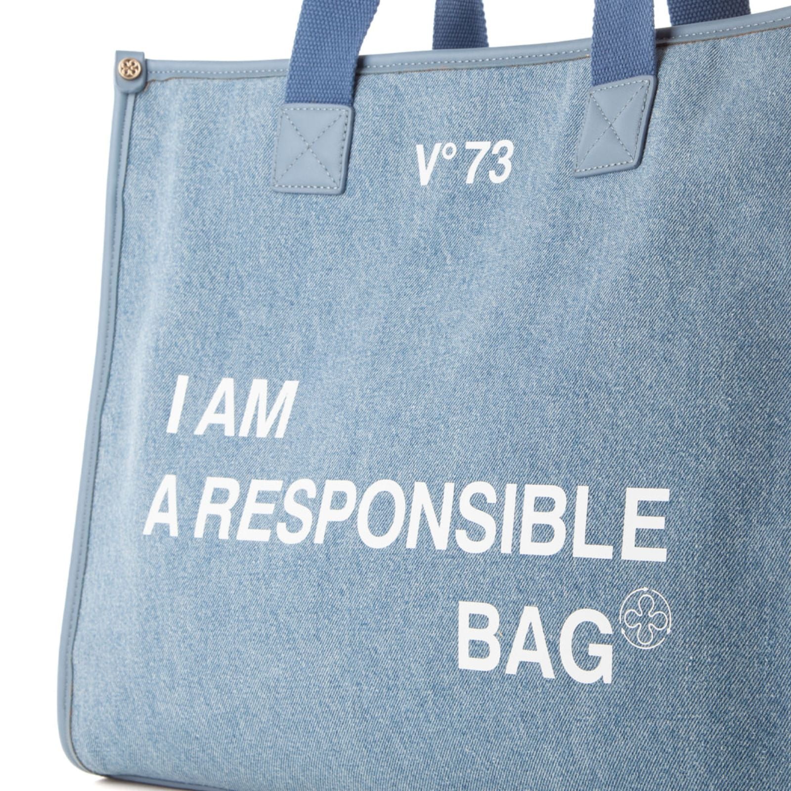 V°73 Shopper RESPONSIBILITY BIS voor dames 73BS6AF01 denim materiaal