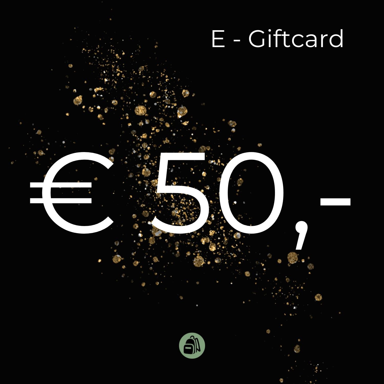 E-giftcard 50 euro de tassenzaak