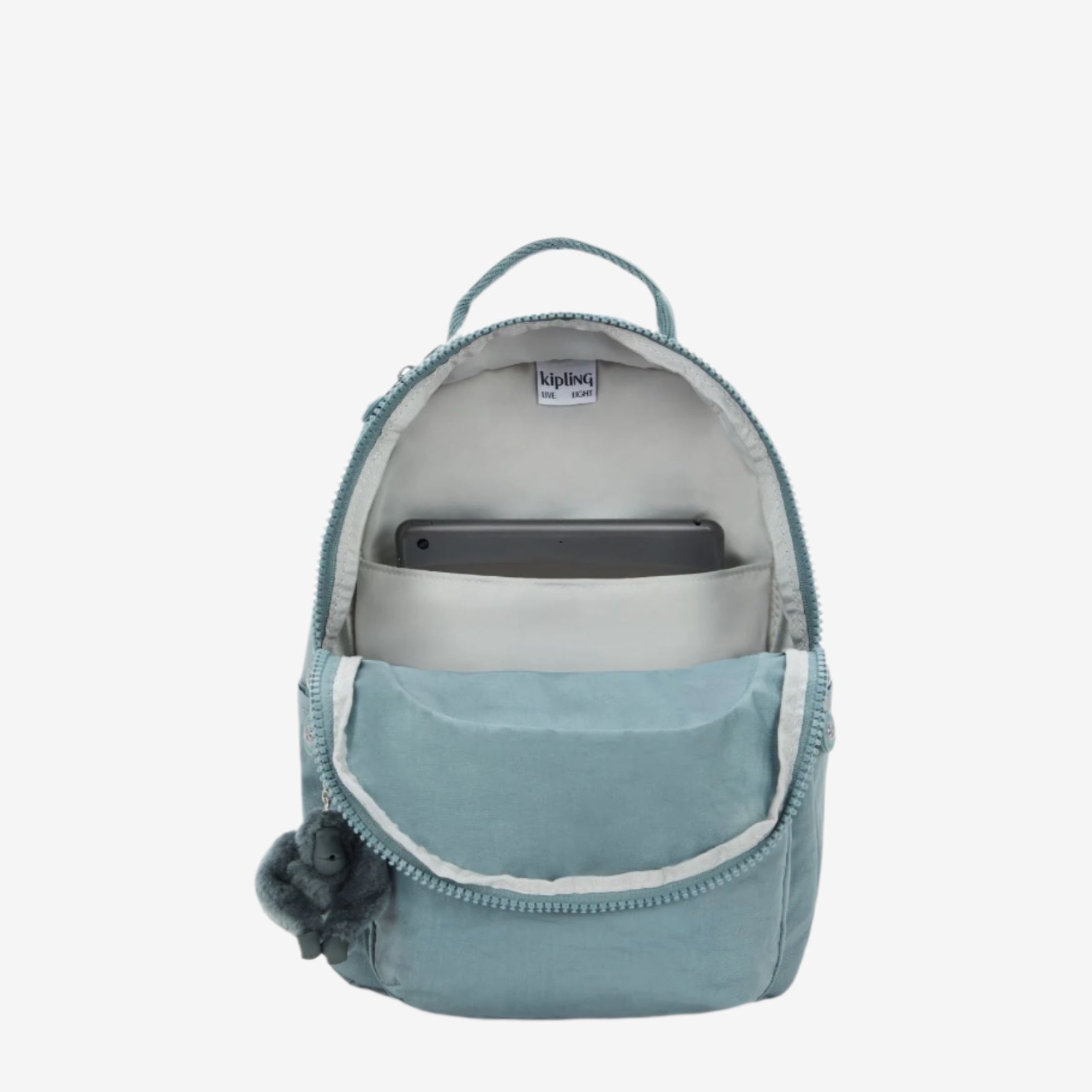 Kipling rugtassen dames Seoul S KPKI40823NL1 Relaxed Grey binnenkant