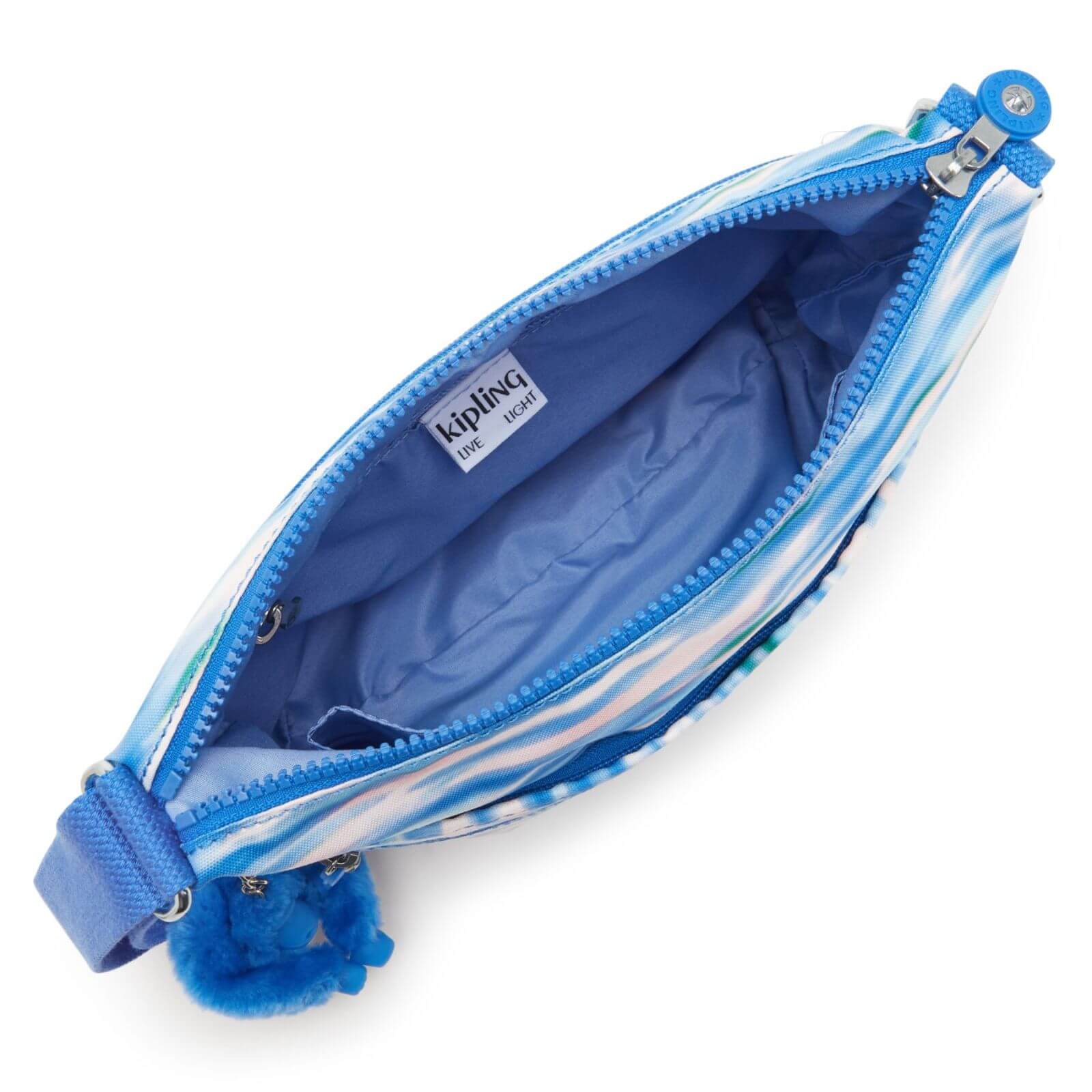 Kipling crossbody tas ARTO voor dames KPKI4854TX91 Diluted Blue binnenkant