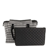 Socha laptoptas stof Caddy Chess 15.6 inch dames SO-089 zwart wit sleeve tas