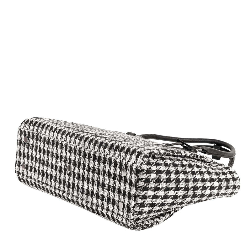 Socha laptoptas stof Caddy Chess 15.6 inch dames SO-089 zwart wit onderkant tas