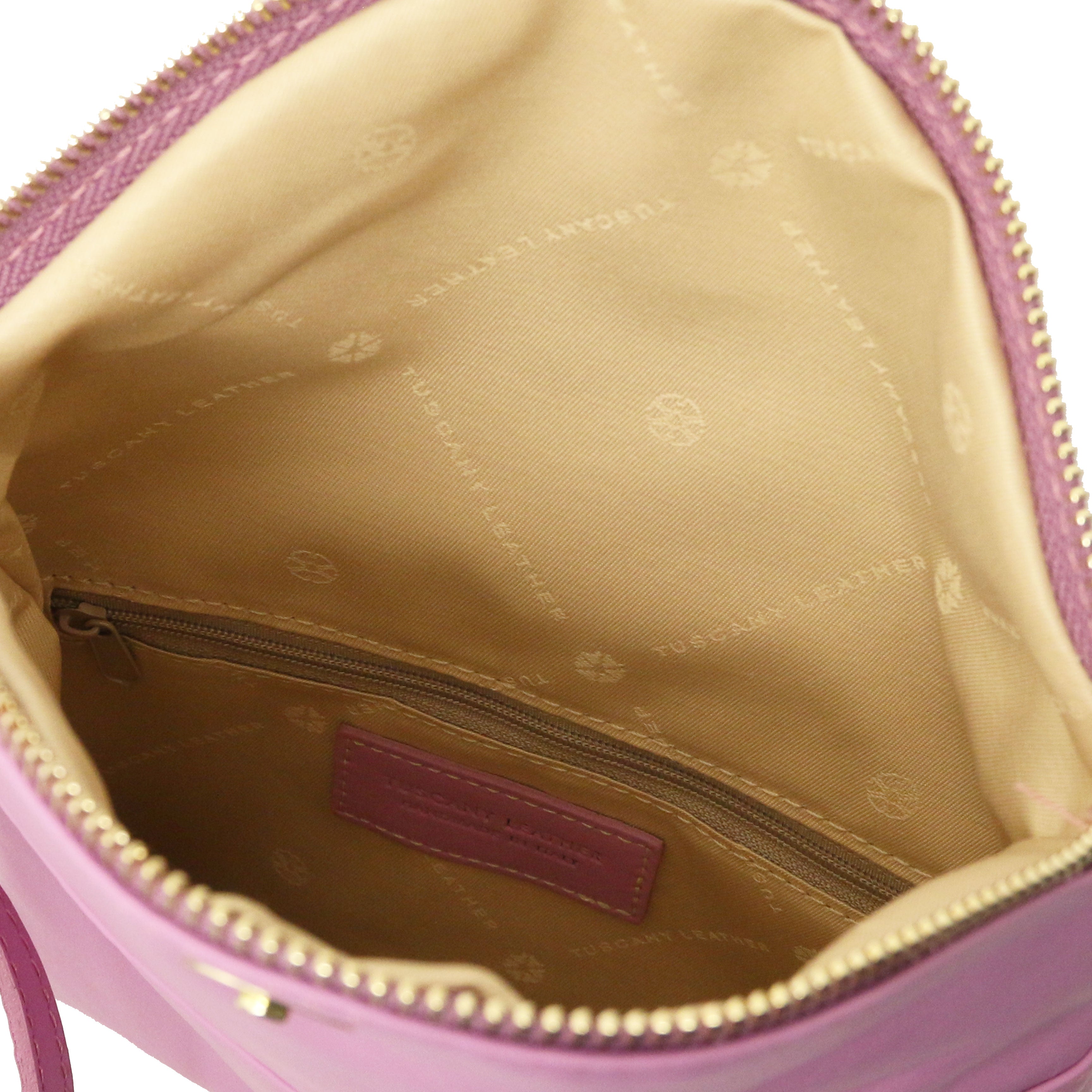Tuscany Leather crossbodytassen dames TL Young Bag TL141153 Lilac binnenkant