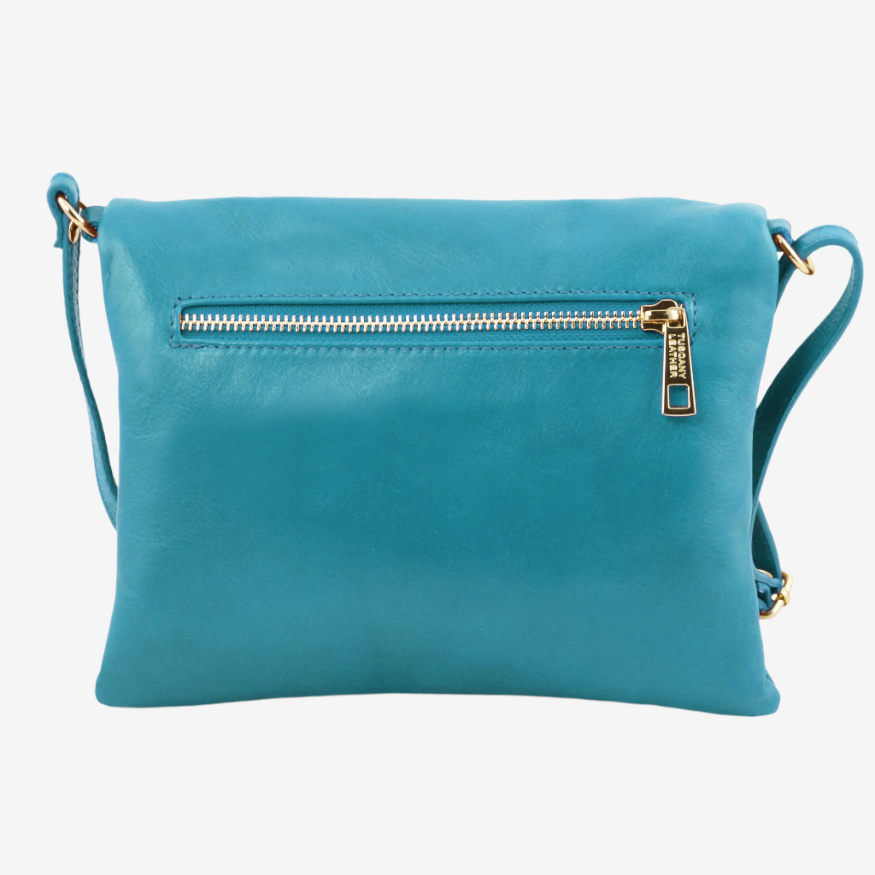 Tuscany Leather crossbodytassen dames TL Young Bag TL141153 Turquoise achterkant