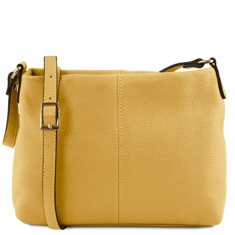 Tuscany Leather leren schoudertas TL BAG voor dames TL141720 geel
