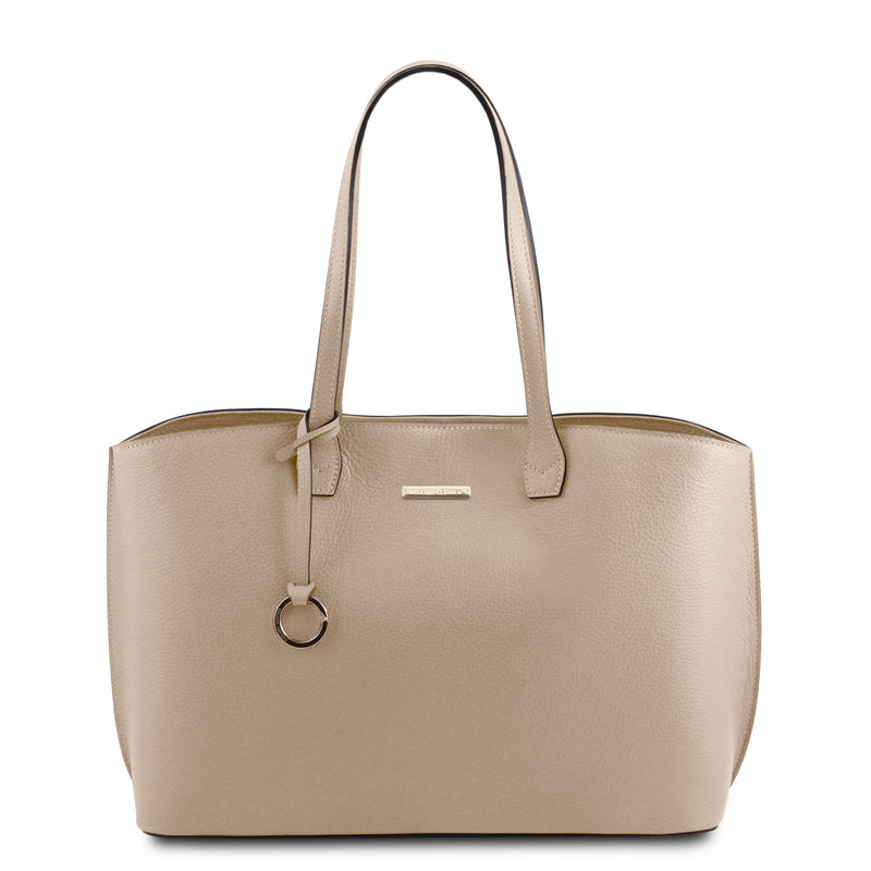 Tuscany Leather shopper leer dames TL BAG TL141828 taupe