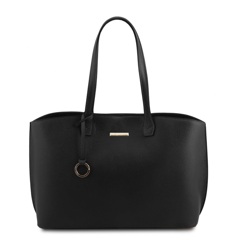 Tuscany Leather shopper leer dames TL BAG TL141828 zwart