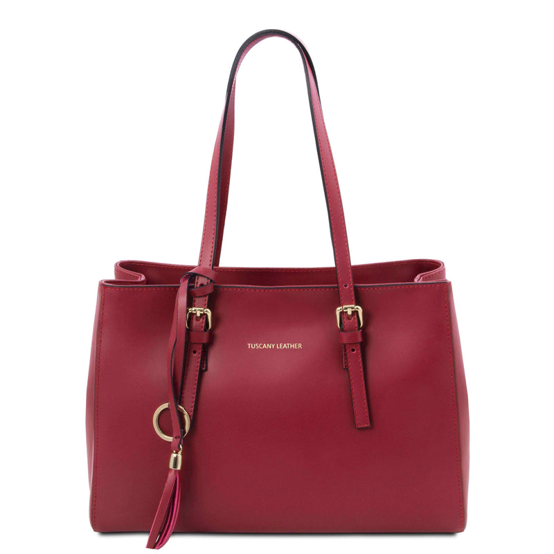 Tuscany Leather leren shopper TL Bag voor dames TL142037 rood