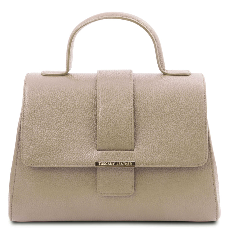 Tuscany Leather leren handtas TL Bag voor dames TL142156 taupe