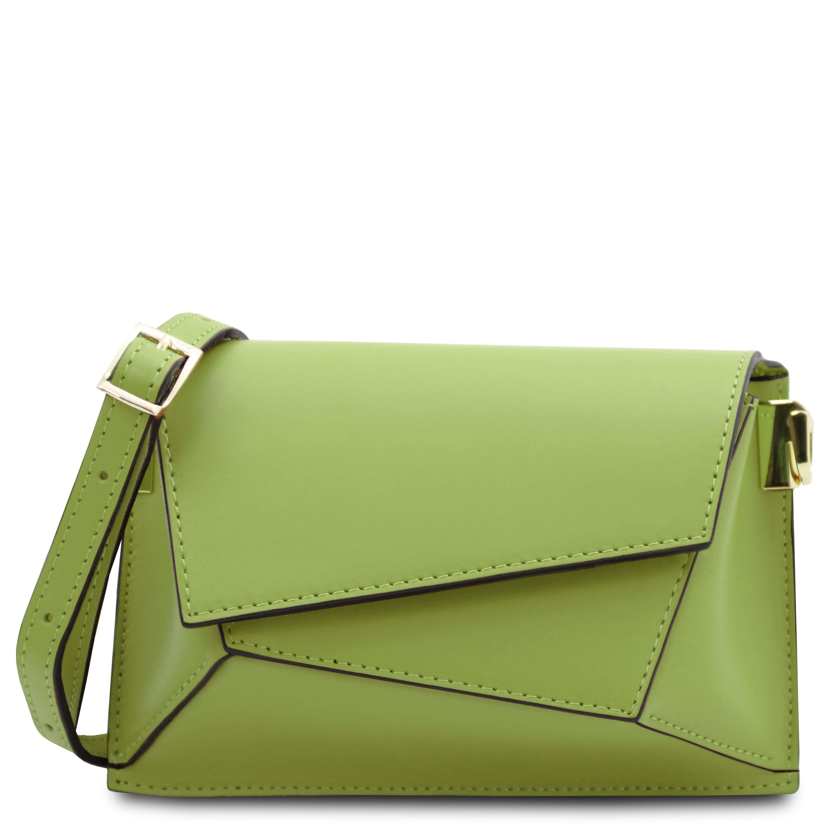 Tuscany Leather leren crossbody tas TL Bag voor dames TL142253 groen