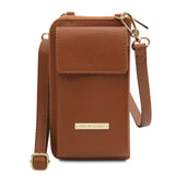 Tuscany Leather leren schoudertas/ portemonnee TL Bag voor dames TL142323 cognac