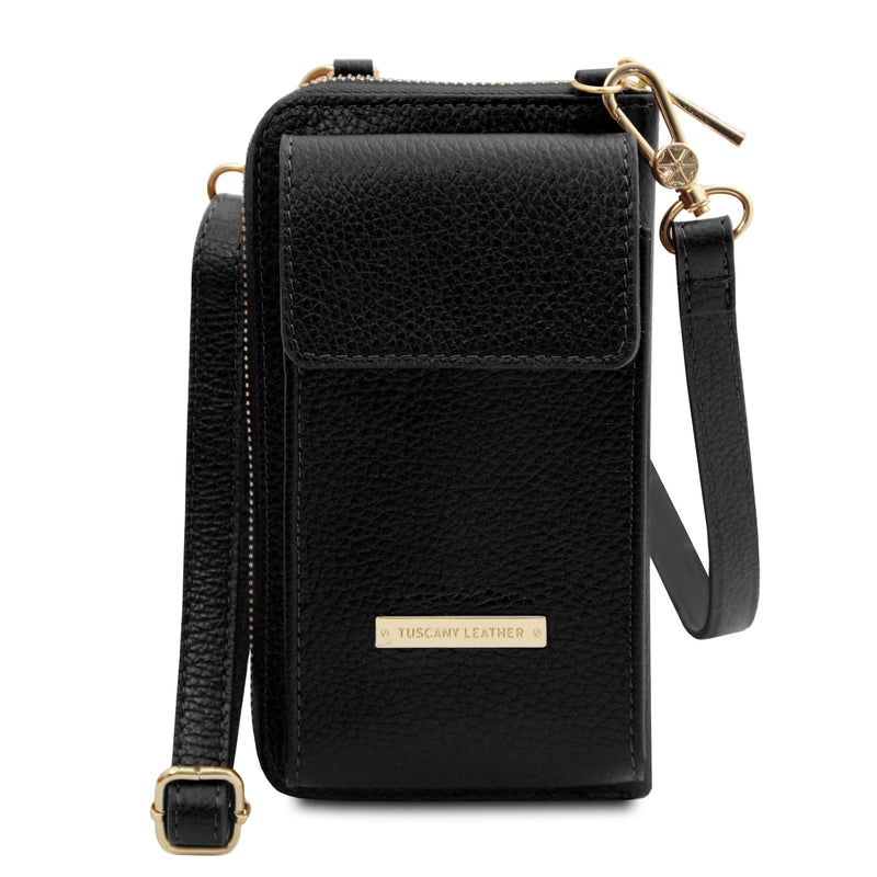 Tuscany Leather leren schoudertas/ portemonnee TL Bag voor dames TL142323 zwart