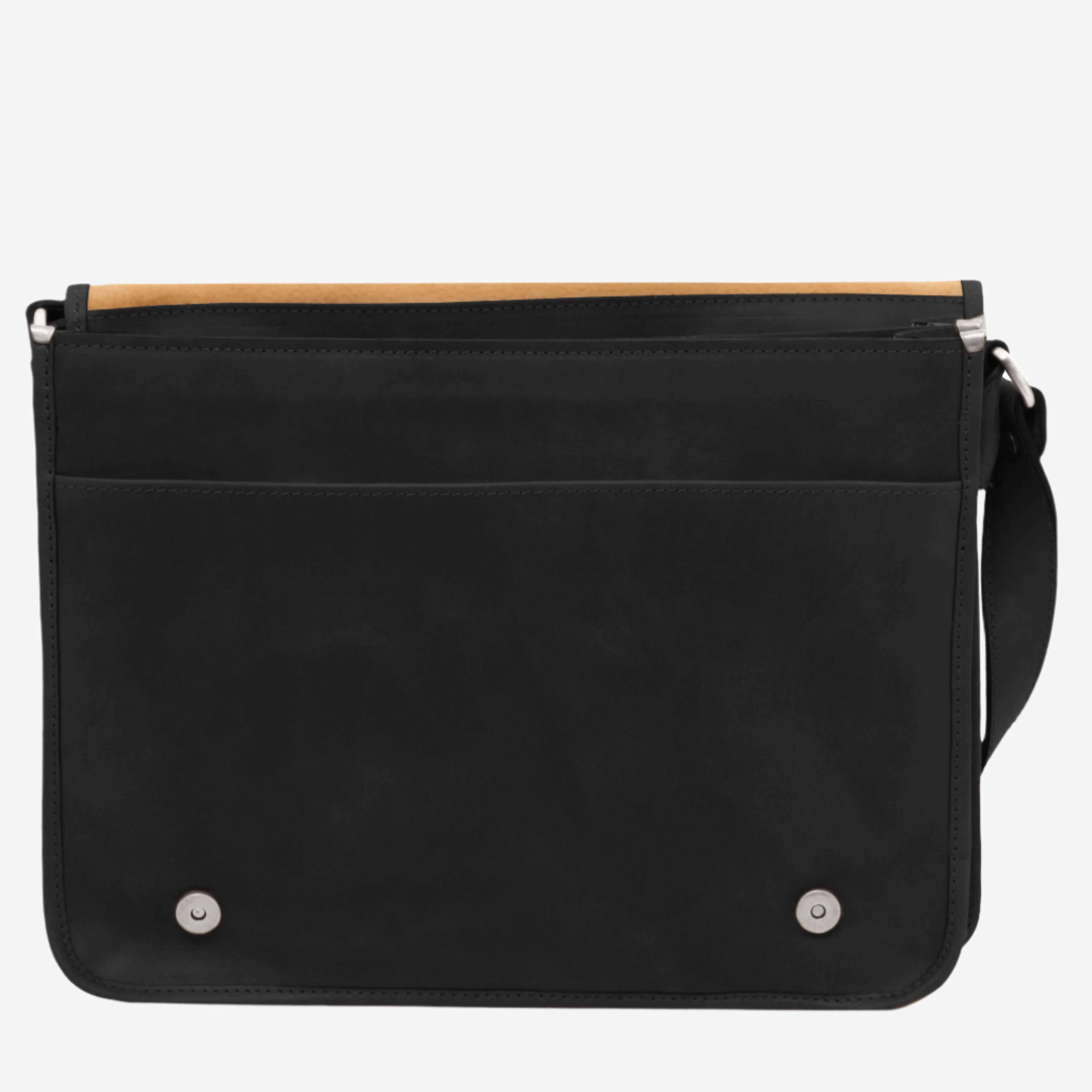 Tuscany Leather TL Messenger bags heren TL142430 black voorvak