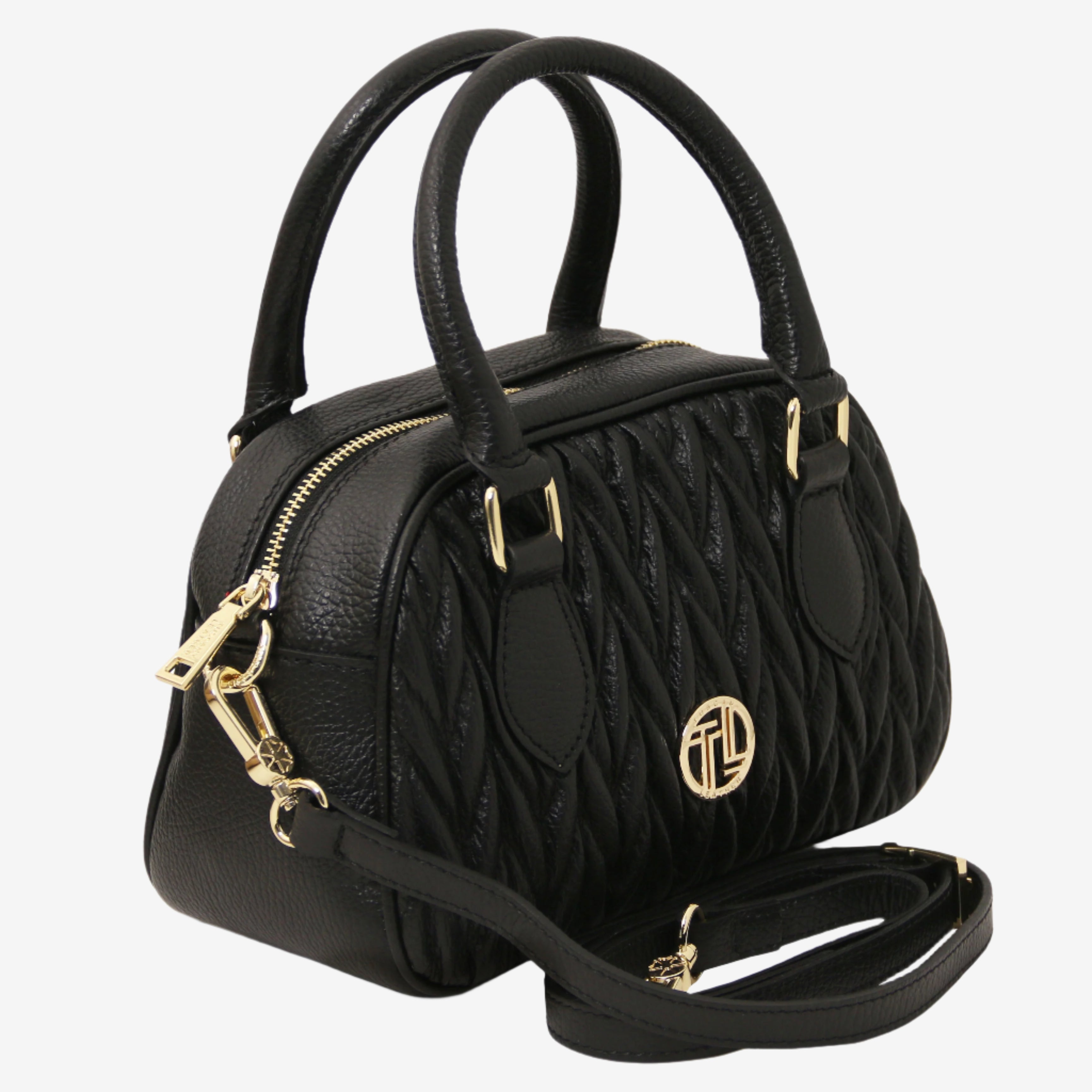 Tuscany Leather handtassen dames Chantilly TL142446 Black zijkant