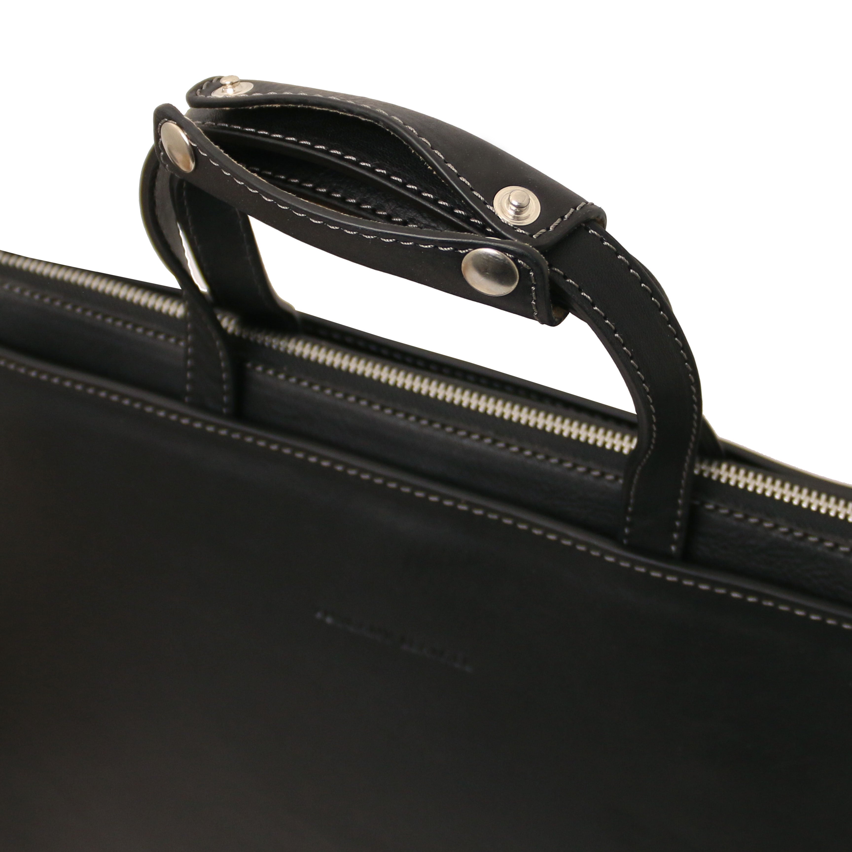 Tuscany Leather aktetassen dames Palermo TL142452 Black handgreep