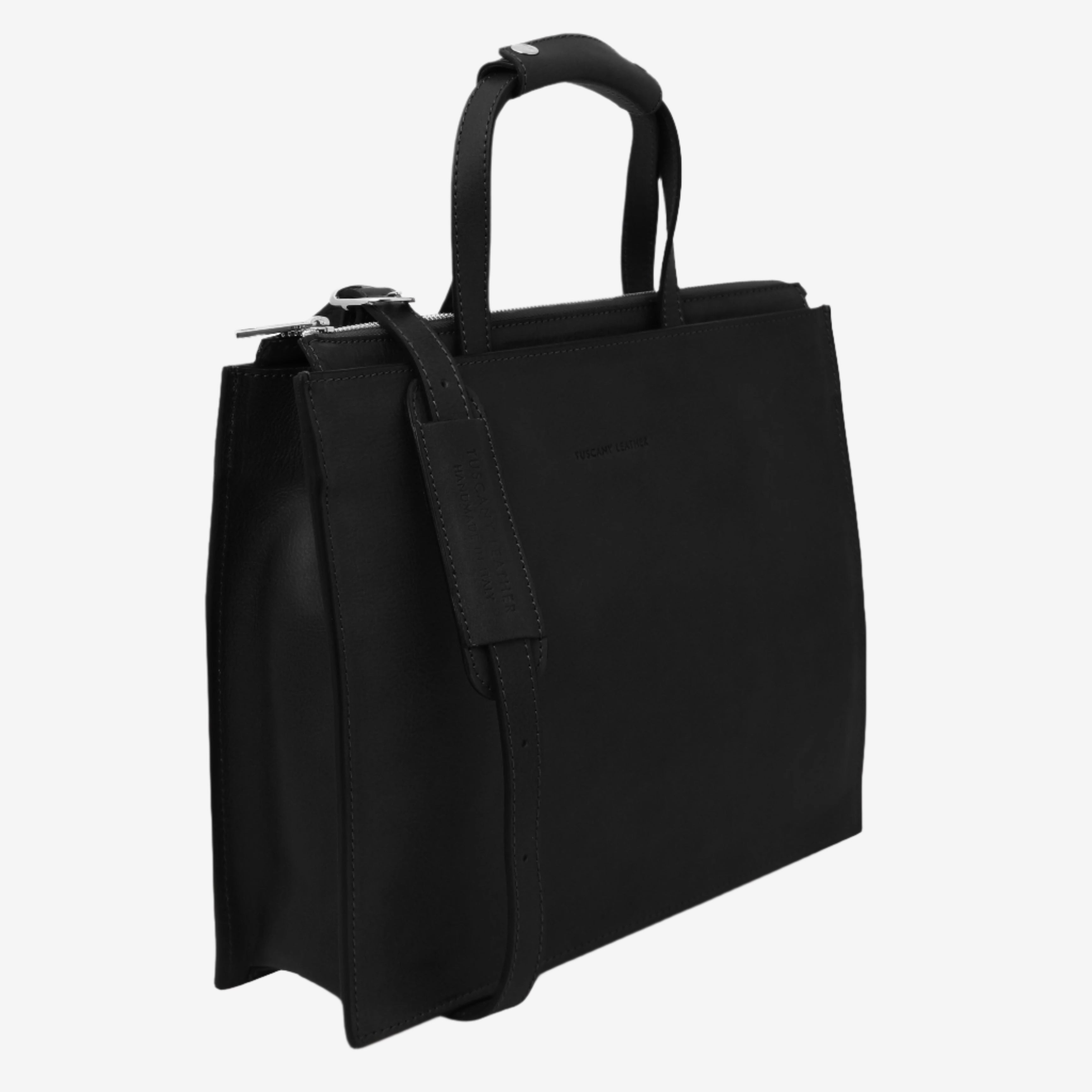 Tuscany Leather aktetassen dames Palermo TL142452 Black zijkant