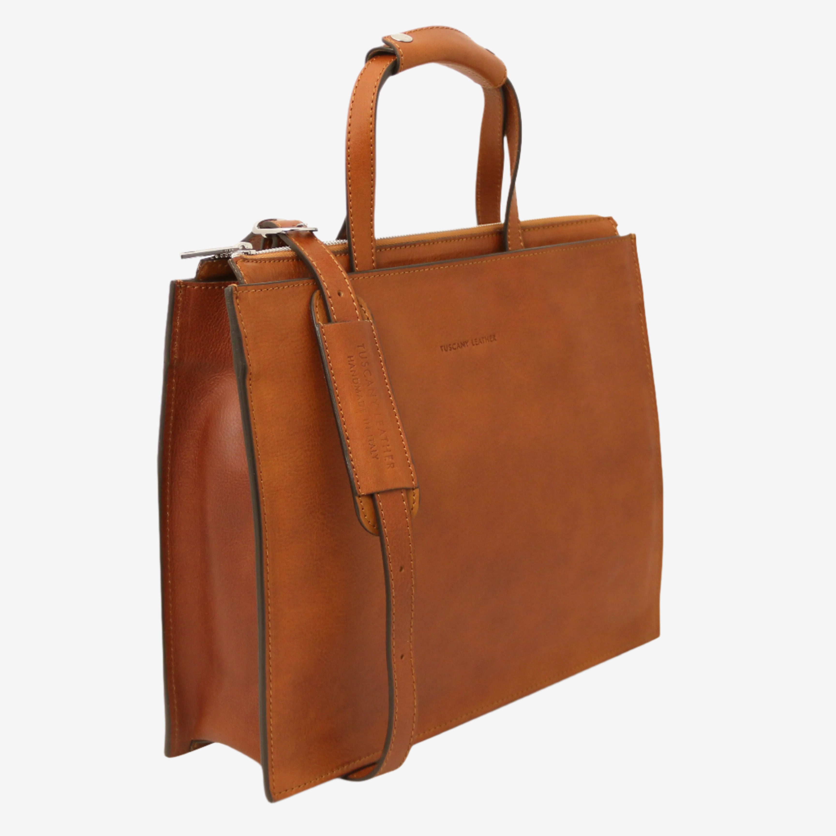 Tuscany Leather aktetassen dames Palermo TL142452 Natural zijkant