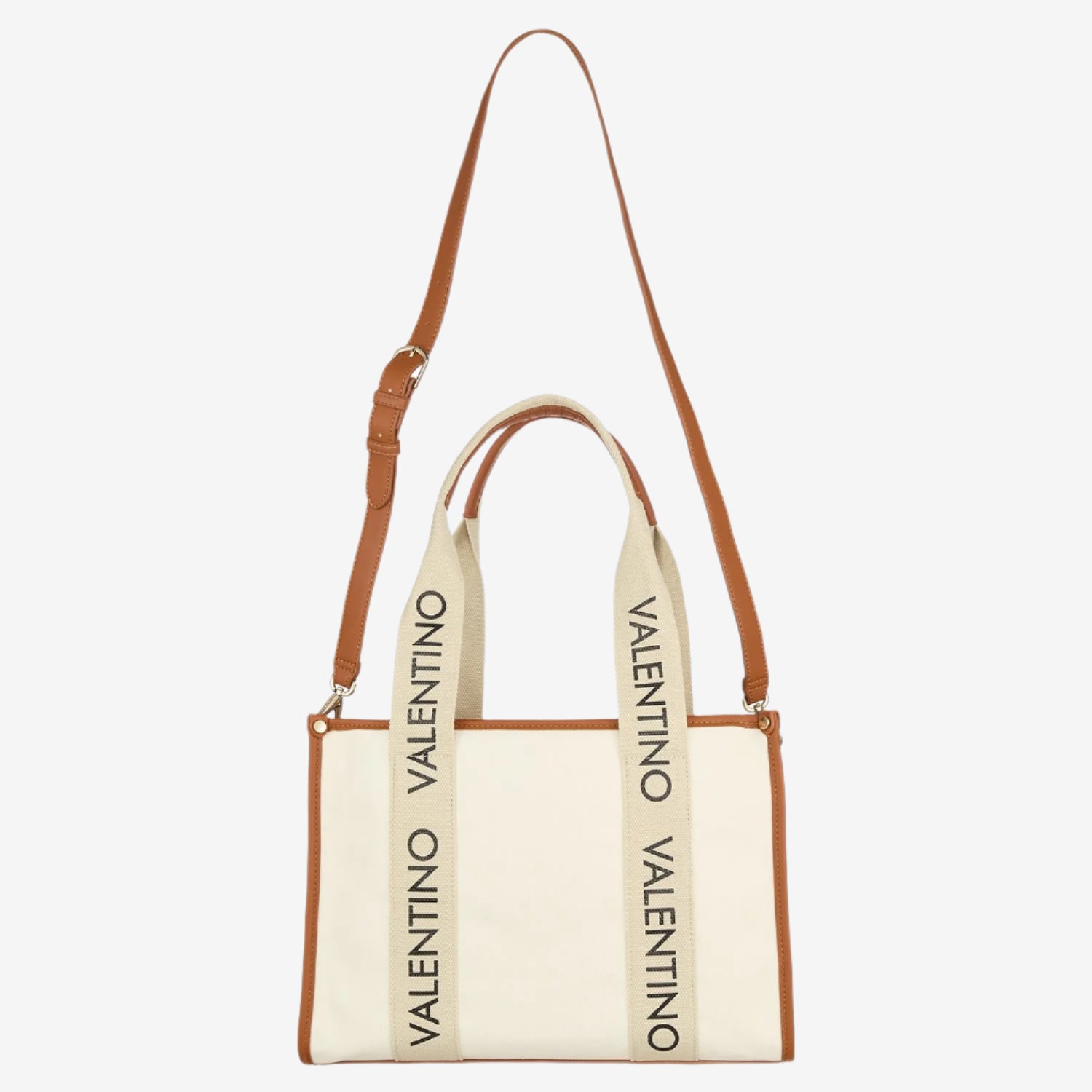 Valentino shoppers dames Candle VBS7DD01 Naturale Cuoio schouderriem