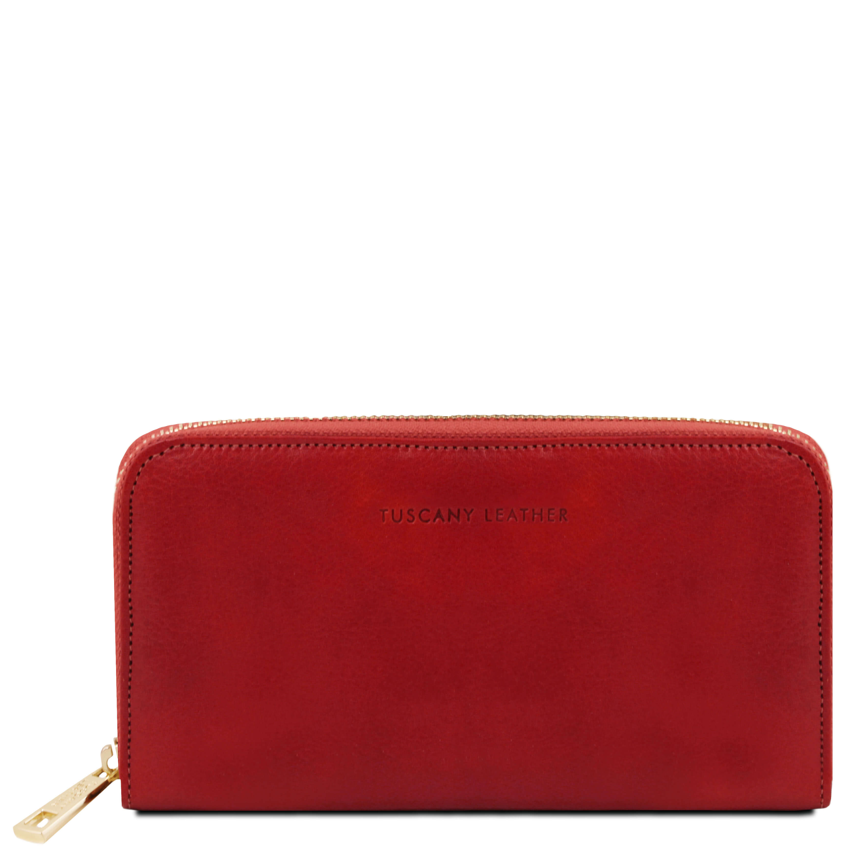 Tuscany Leather leren Accordeon portemonnee voor dames tl141206 rood