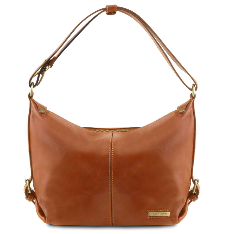 Tuscany Leather leren schoudertas Sabrina voor dames tl141479 honey
