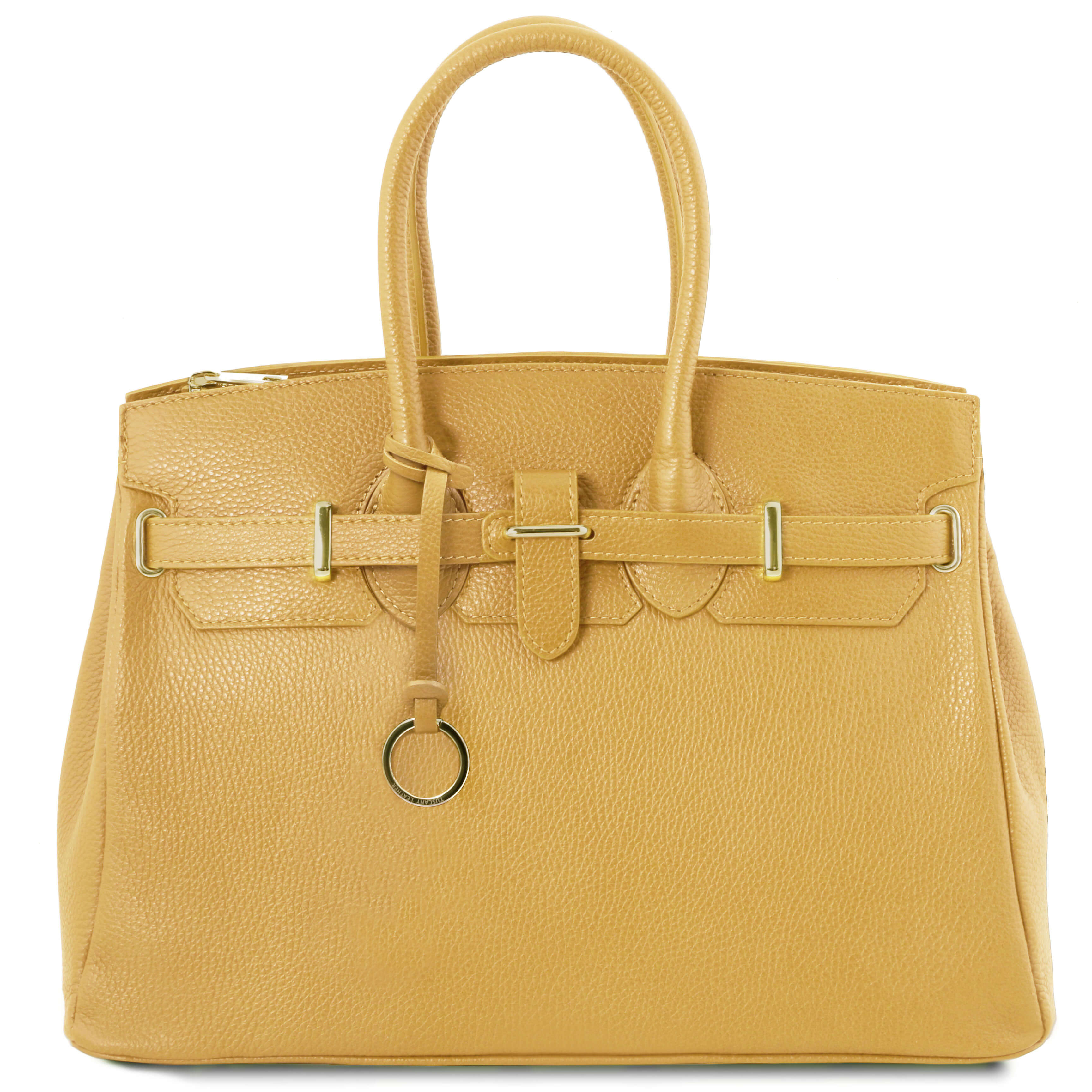Tuscany Leather leren handtas TL Bag A4 voor dames tl141529 geel
