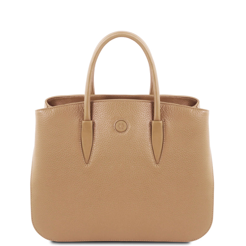 Tuscany Leather leren handtas Camelia voor dames tl141728 champagne