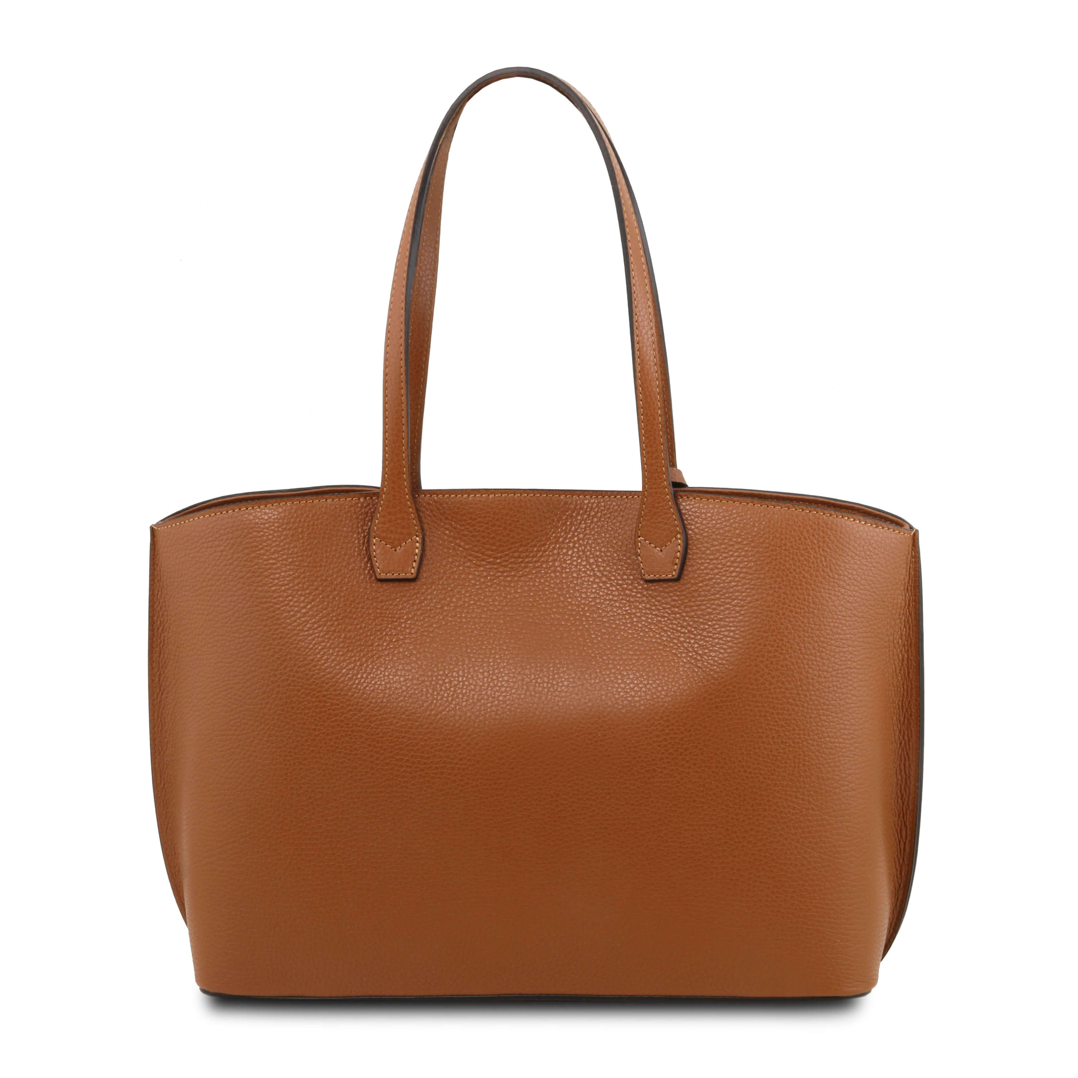 Tuscany Leather leren shopper TL BAG voor dames tl141828 cognac achterkant