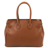 Tuscany Leather leren handtas TL Bag voor dames tl142174 cognac achterkant